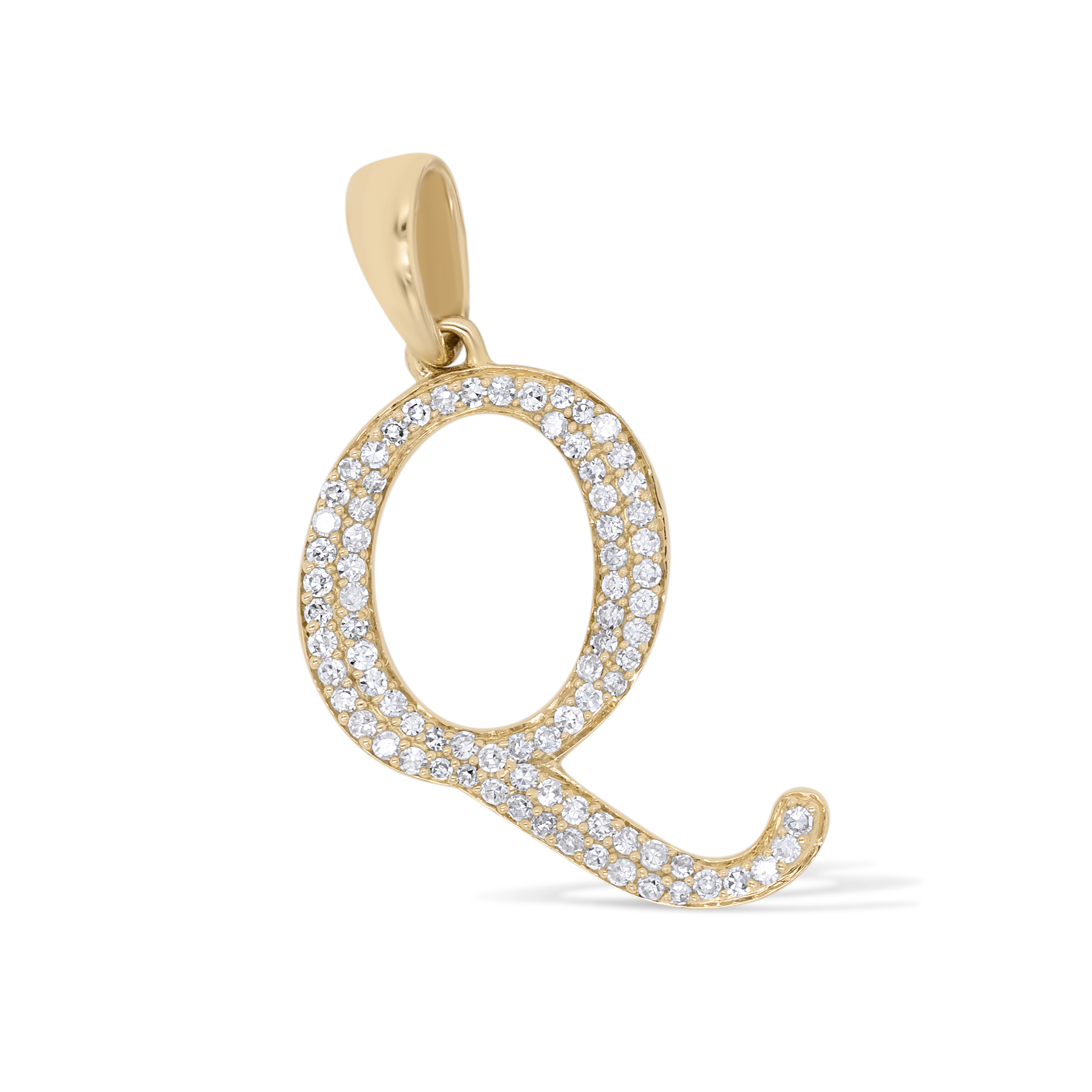 Diamond Letter Q Pendant 0.23 ct. 14K Yellow Gold